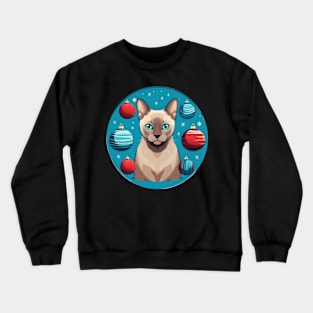 Tonkinese Cat Xmas Ornament, Love Cats Crewneck Sweatshirt